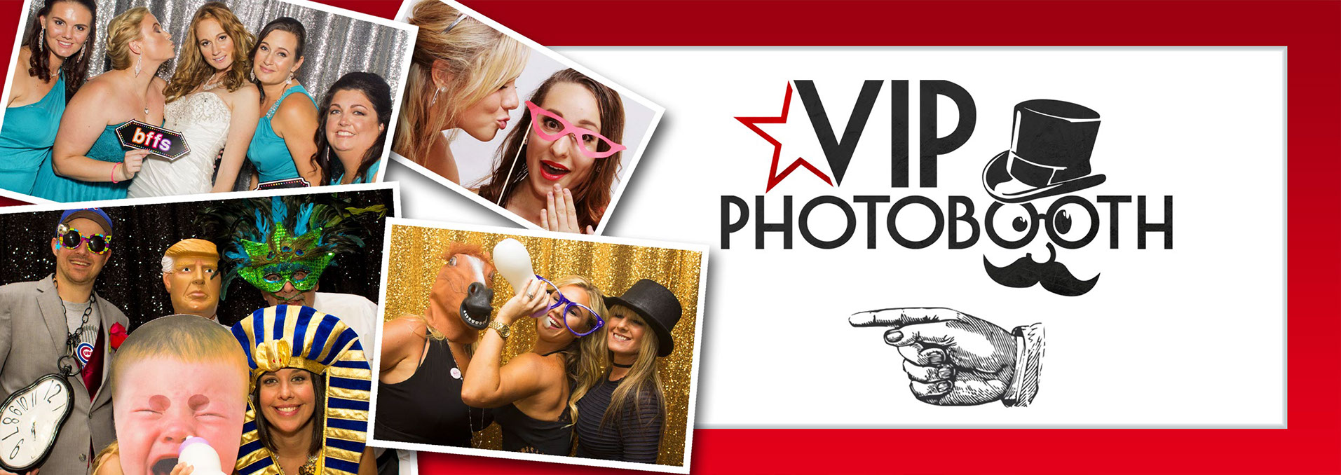 Good Times at the Photo Booth! Sample images of photos taken in an open air style photo booth